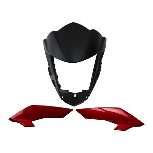 Cubierta faro derecho/izquierdo negro/rojo set honda cbf 125 twister (19-23)