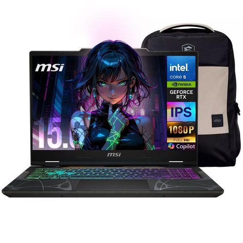 Laptop gamer msi rtx 5060 core 5 210h 16gb 512gb 15.6