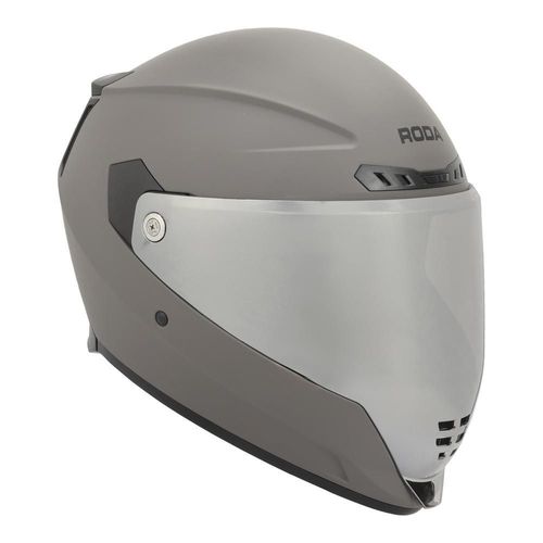 Casco roda scorpion gris mate mica plateada cerrado svs