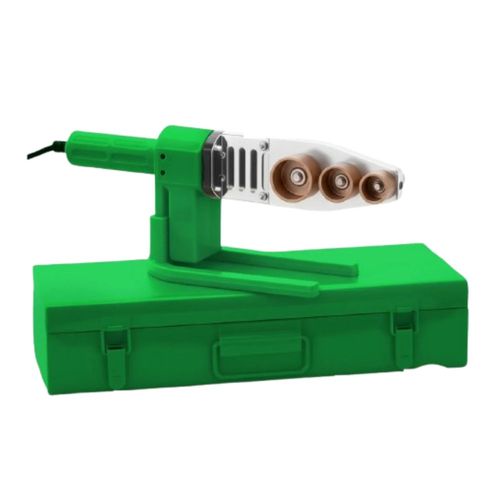 Kit De Termofusor Con 6 Dados Tijeras Estuche Metálico 110v, Color Verde