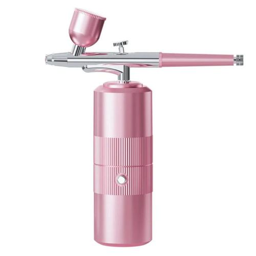 Aerógrafo Portatil Recargable Maquillaje Rosa