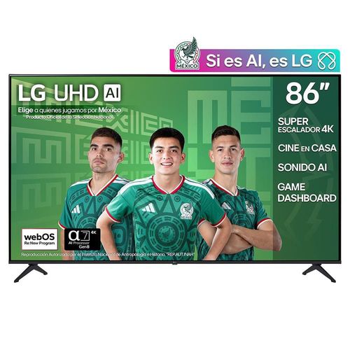 Pantalla 86 pulgadas LG UHD AI UA75 4K SMART TV 2025 86UA7500PSA
