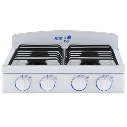 PARRILLA DE MESA IEM PSI51BB0 20" BLANCO 4 QUEMADORES