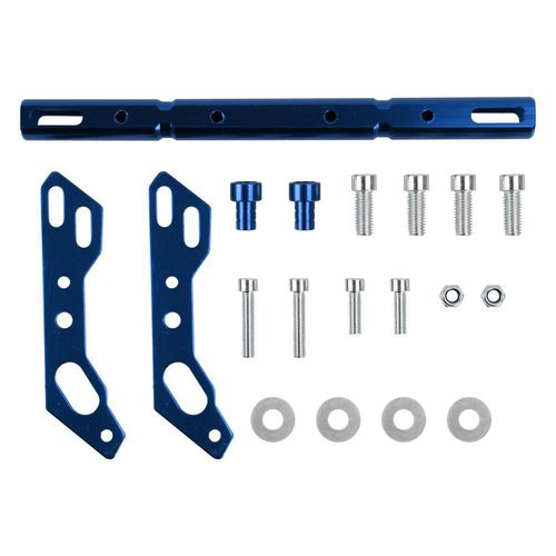 Barra porta accesorios azul para manubrio set