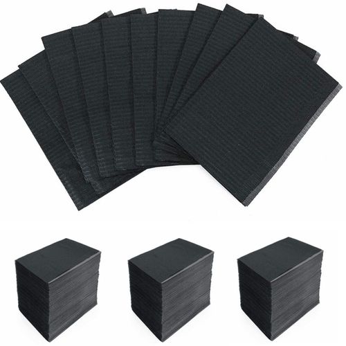 Baberos dentales impermeables negros descartables KingWei 125 uds