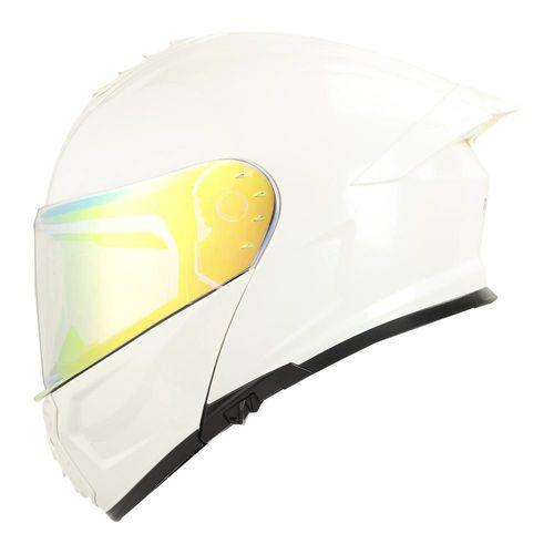 Casco roda pilot blanco mica dorada abatible svs