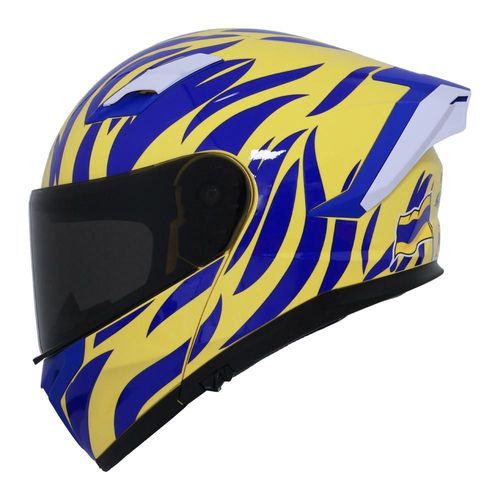 Casco roda force evo amarillo savage abatible mica humo svs