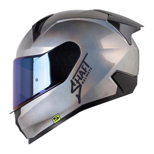 Casco shaft sh560 gris mica transparente repuesto azul cerrado
