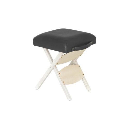 Taburete Plegable VANLIG Suwon Negro: Portabilidad, Confort Acolchado y Diseño Moderno
