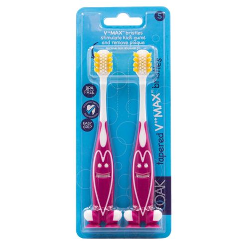 Cepillo de dientes infantil a pilas Ooak Pack de 2 rosa