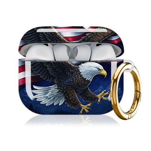 Funda a prueba de golpes para AirPod Pro 3 KLCDORF con bandera de EE. UU.