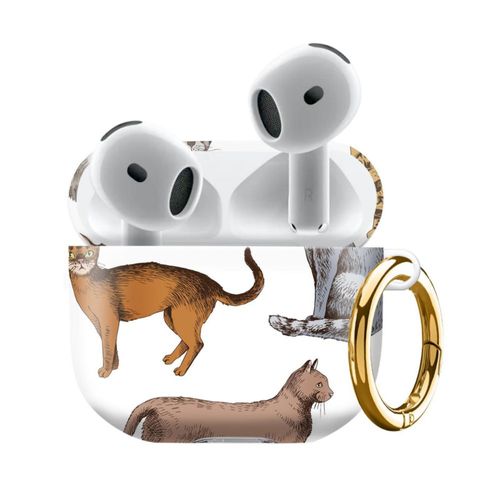 Funda AirPod 4 LienWex con Gato Lindo y Llavero