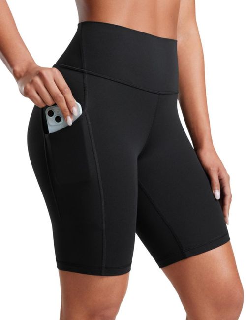 Shorts CRZ YOGA Butterluxe de 20 cm de tiro alto con bolsillos