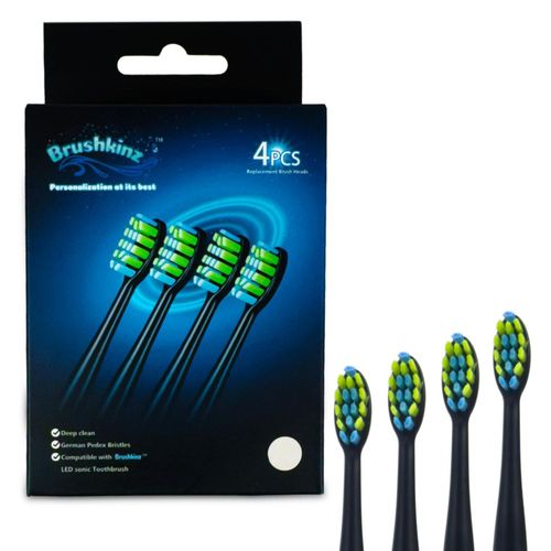 Cabezas de Cepillo BRUSHKINZ 4‑Pack con Cerdas Pedex
