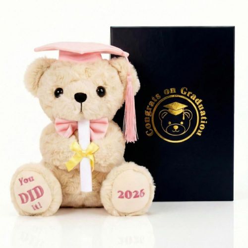 Oso de peluche SHSEEN 20 cm Rosa – Caja de regalo para graduación 2026