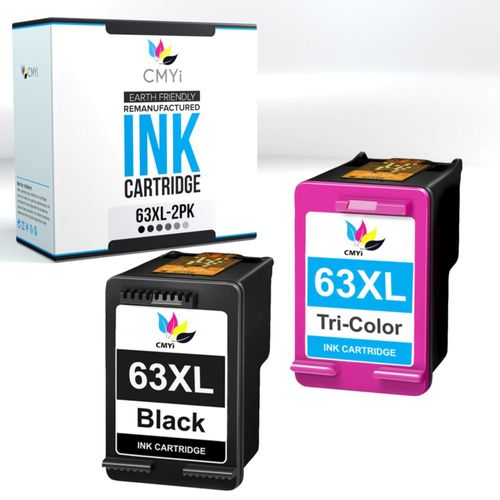 Cartuchos de tinta CMYi 63XL negro y color – paquete de 2