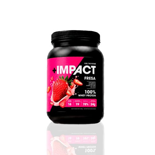 +Impact Whey Protein Fresa Proteína de Suero 24 g por Porción 450 gr