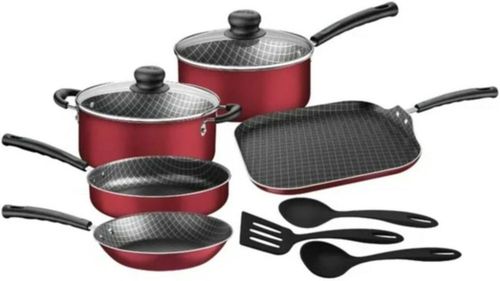 Batería de Cocina Tramontina 27899/329 PRIMA ONE 10 Piezas Starflon Max Roja