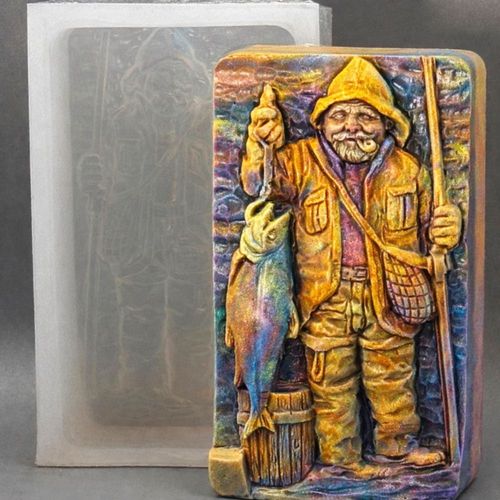 Molde de silicona de pescador ARTCRAFTMOLDS 98x55x34 mm
