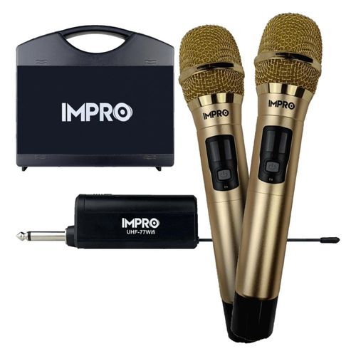 Micrófono Inalámbrico ImPro UHF-77Wifi Dorado