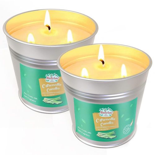 Vela BINYUAN Pack 2 de 567 g de Cera de Soja con Citronela