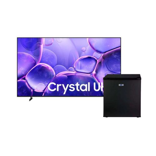 Combo Pantalla Samsung 70" Crystal UHD 4K Smart TV UN-70U8000 + Frigobar Shark 1.6 Pies SHTFB46LT