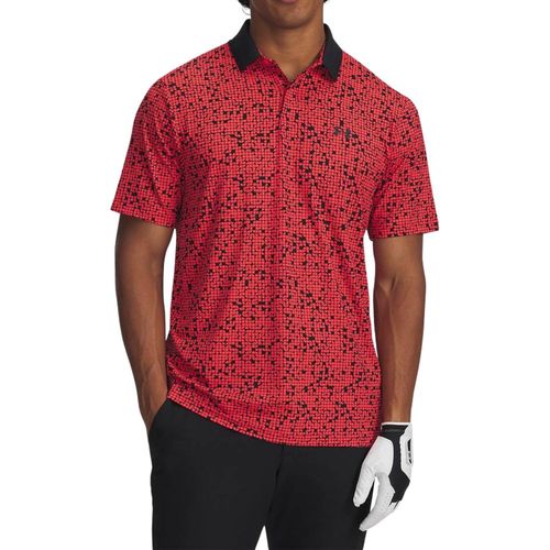 Polo Golf Under Armour Drive Chill Printed Rojo Hombre 13895