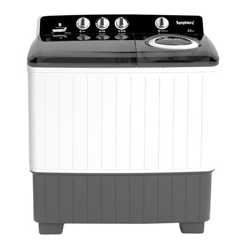Lavadora de 2 Tinas Symphony SL22S 22Kg Blanca con Gris