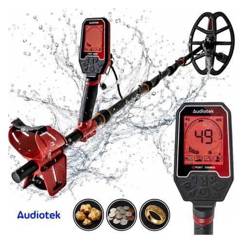 Detector Metales 5m Sumergible 4 Modos Recargable Luz Led Audiotek