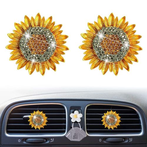 Clips para rejilla de ventilación Xinjincang Girasol dorado - Pack de 2