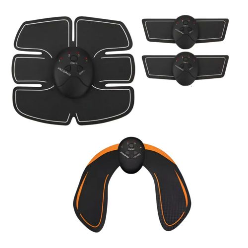 Electro Estimulador Muscular Abdomen + Gluteos 2 En 1 Ems detalle Color Negro
