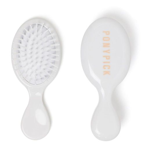 Cepillo de Pelo Pony Pick Mini Tamaño de Viaje Blanco