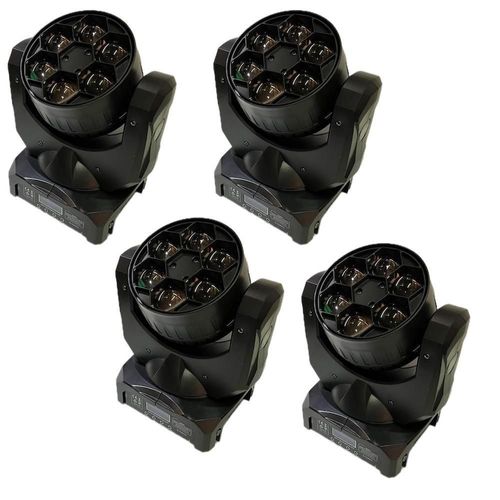 Combo 4 cabezas beam beesion 6 leds efecto vortex bession 615