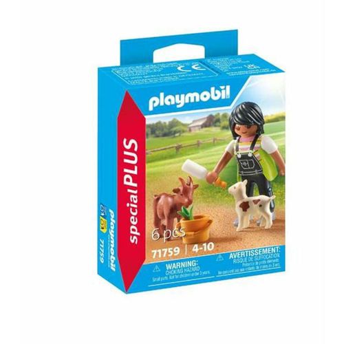 Set Playmobil PLL71759 – 6 piezas (granjera cabra y cabrito)