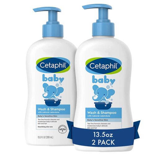 Jabón y champú para bebés Cetaphil paquete de 2 unidades 400 ml hipoalergénico