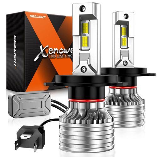 Bombillas LED para Auto SEALIGHT H4 9003 6500K Impermeables Paquete de 2