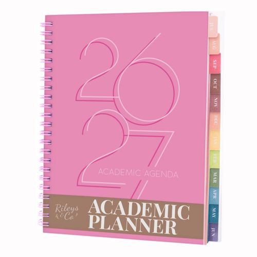 Agenda Rileys & Co 20 cm Rosa 2026‑2027 Académica