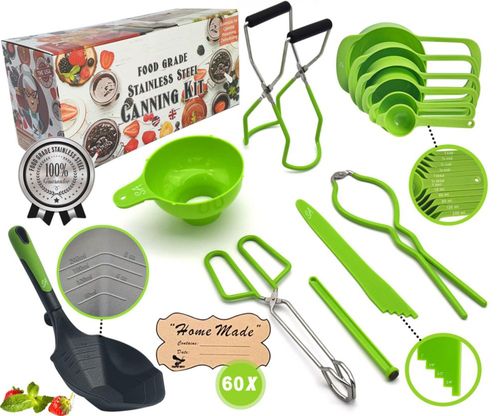 Kit de Enlatado Supa Ant Acero Inoxidable con Cucharón de 8 oz (236 ml) y 6 Tazas