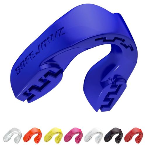 Protector bucal SAFEJAWZ Slim Fit azul con funda