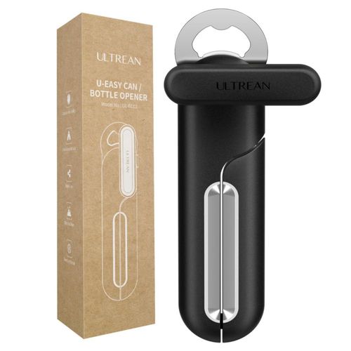 Abrelatas manual Ultrean de acero inoxidable negro