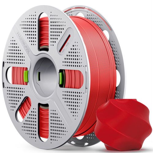 Filamento 3D MarsWork 1 kg 175 mm PLA Básico - Rojo