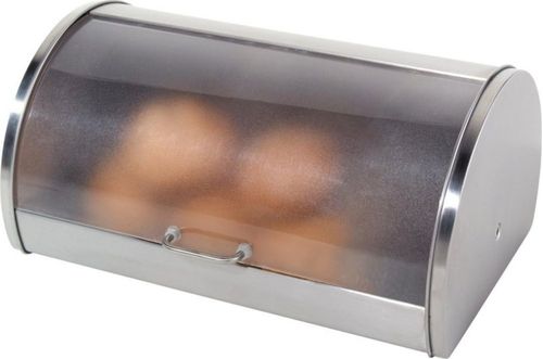 Caja para pan Oggi 38x25x20 cm Acero inoxidable con tapa enrollable