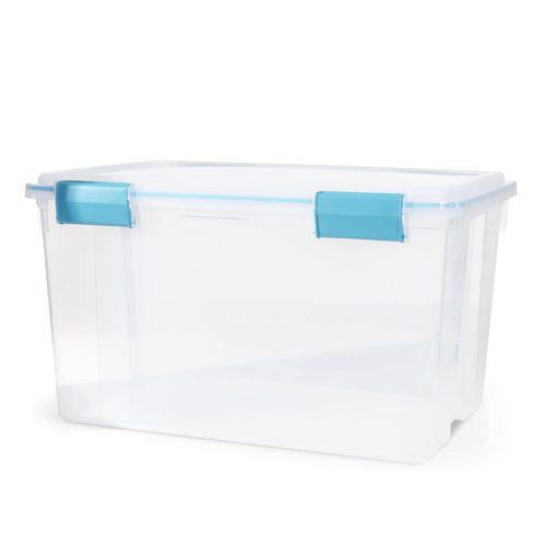 Caja de almacenamiento Sterilite 54 Qt con tapa transparente y cierre hermético - 1 unidad