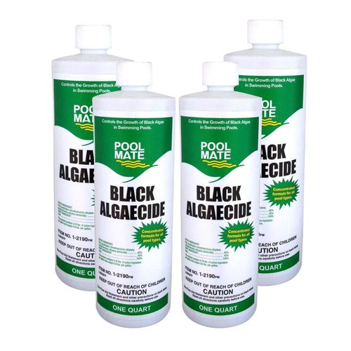 Algaecida Pool Mate 946 ml (paquete de 4) negro – Fabricado en EE. UU.