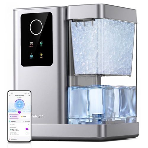 Máquina de Hielo Silonn 3 L con Control por App y Voz 44 lb/24 h