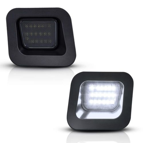 Luces de placa de matrícula Asgohme 2 unidades con lente ahumada 12 V
