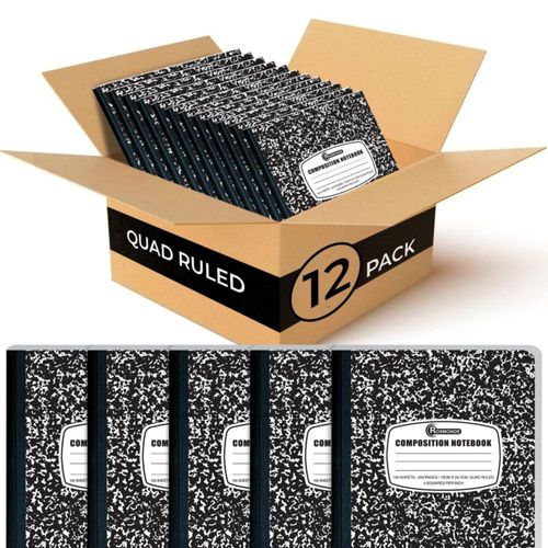 Cuaderno Rosmonde Pack de 12 - Cuadrícula 4x4 - 100 Hojas