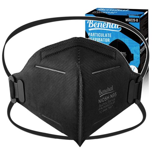 Paquete de 20 respiradores de partículas Benehal Mask N95 color negro