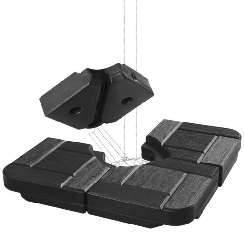 Base para sombrilla FRUITEAM de 86 kg alta resistencia pack de 4
