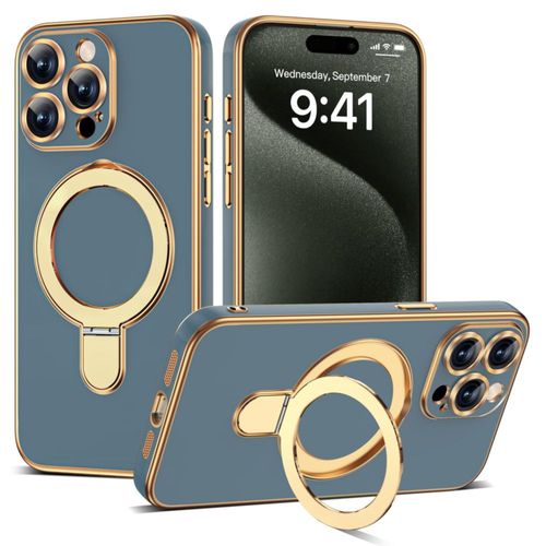 Funda ETPESOK para iPhone 15 Pro Max 6.7" Gris Azul